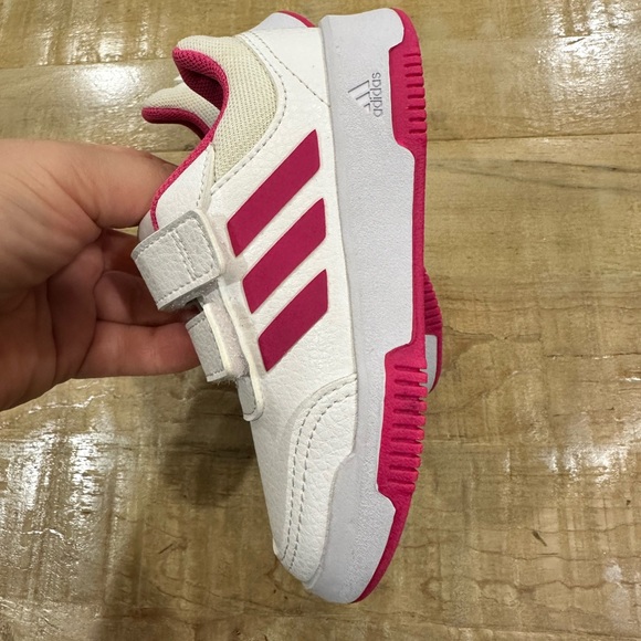 Adidas Tensaur sport 2.0 pink 3 stripe toddler girls tennis shoes Velcro running - Picture 8 of 13